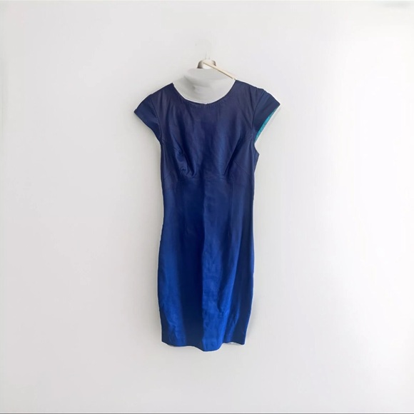Gomez Gracia Leather Dress Women’s Size 8 Blue - Picture 1 of 12